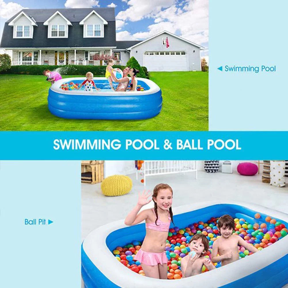 92"x56"x20"Outdoor Inflatable Sizewimming Pool Full-Sizeized Kiddie Rest Pool