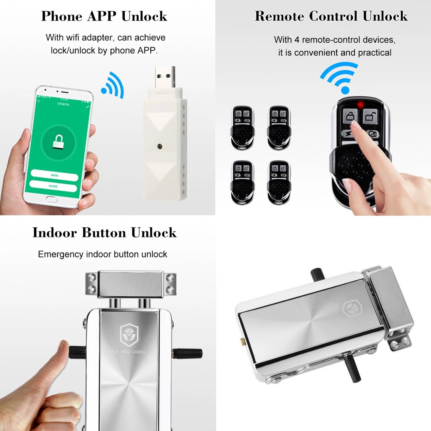 Door Lock,Deadbolt Apartment Lock -theft Deadbolt Remote Keyless Lock Door Lock Kit Ewelink Remote Sizeiuke Sizeimbae Remote Less Lock Wifi Buzhi