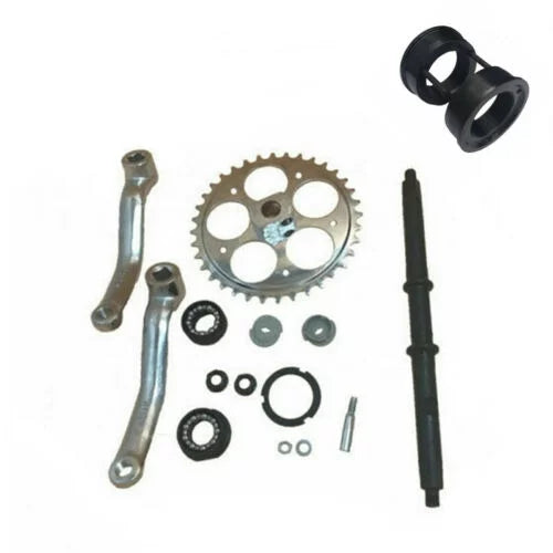 DONSizeP1986 Wide Crank Assembly kit and BB Bottom Bracket Conversion Kit Combo-36T Crankset and convertor