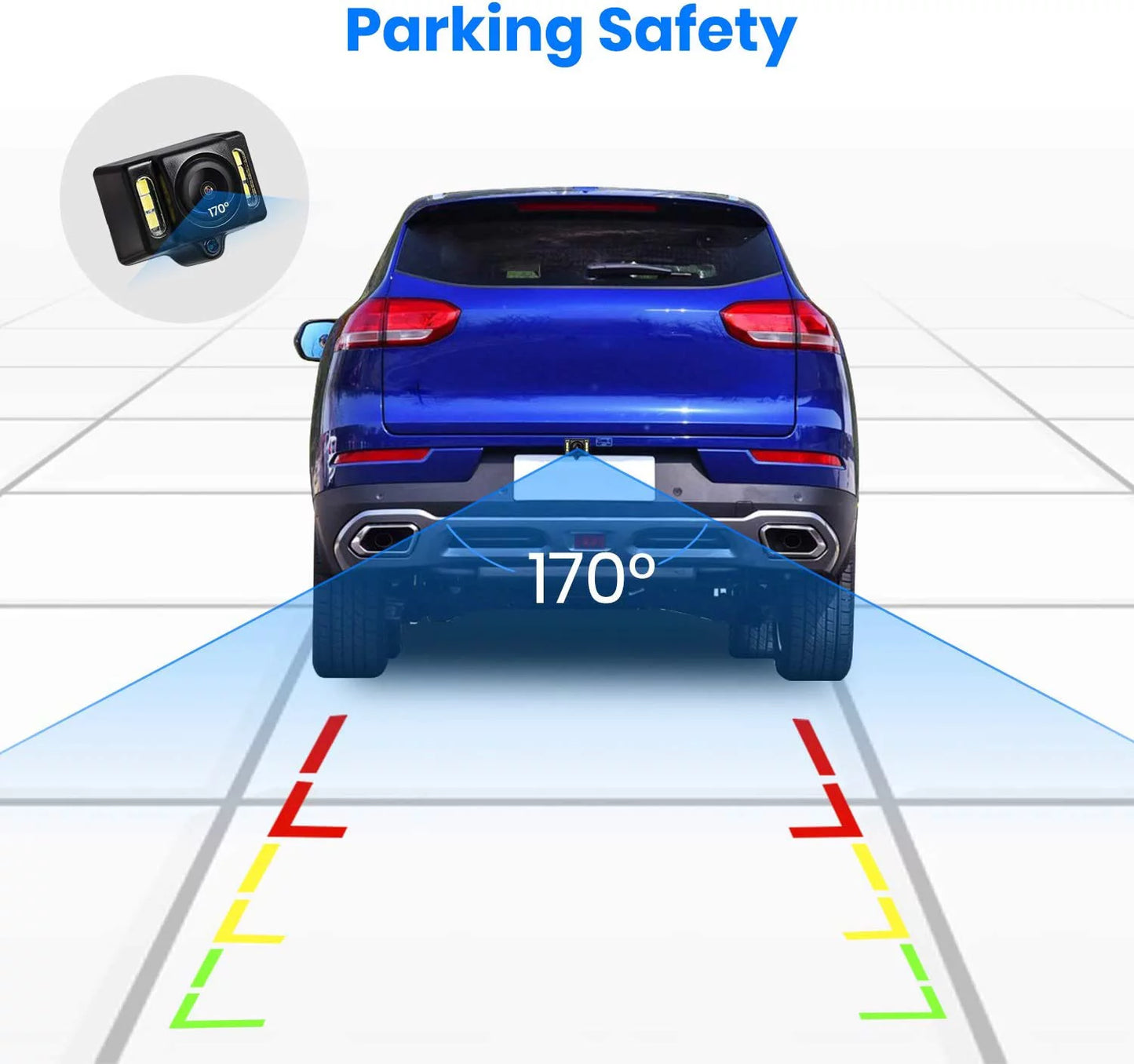 AUTO-VOX T1400 Upgrade OEM Look Wireless Backup Camera for Car/Trucks, No Wiring, No Interference, IP 68 Waterproof Sizeuper Night Vision Back Up Camera