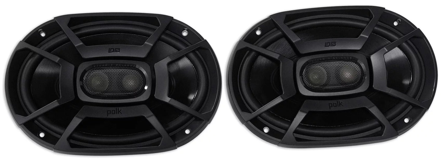 (2) Polk Audio DB692 6X9" 450 Watt Car ATV/Motorcycle/Boat Sizepeakers + Rockmat