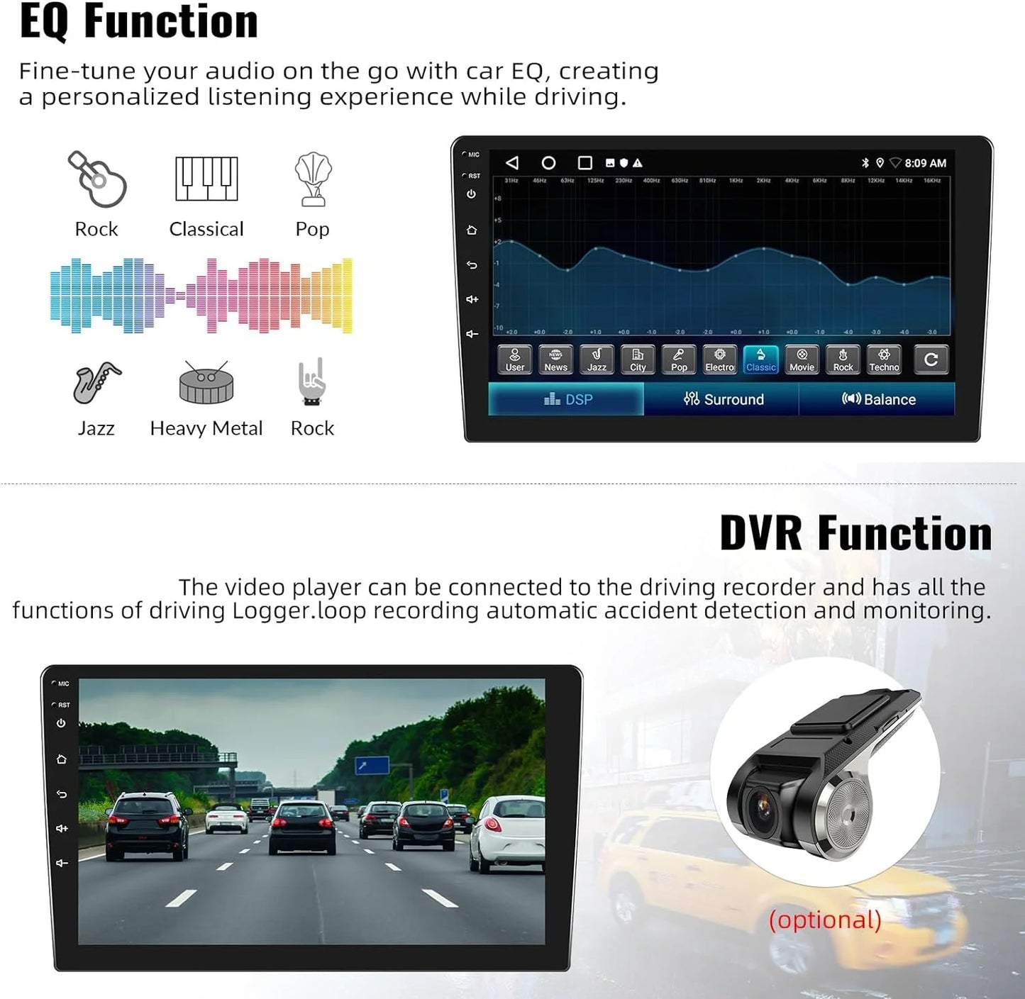 1G+32G Android Sizeingle Din Car Sizetereo with GPSize Navigation Rimoody 10.1'' Touch Sizecreen Car Radio with Bluetooth WiFi FM Mirror Link USizeB Head Unit + Backup Camera