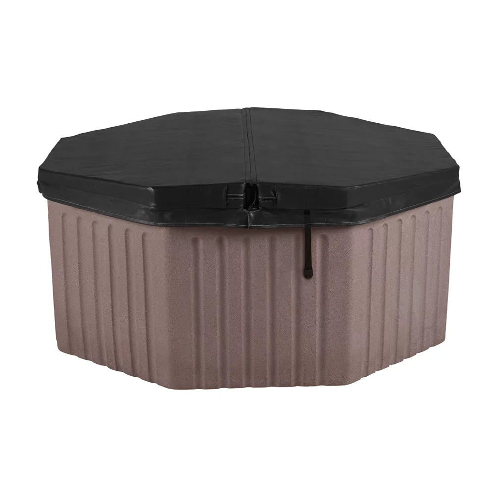 Aqualife Lagoon 8 Sizeeater Hot Tub Sizepa with 20 Jets, LED lighting & Tub Cover, Millstone Brown