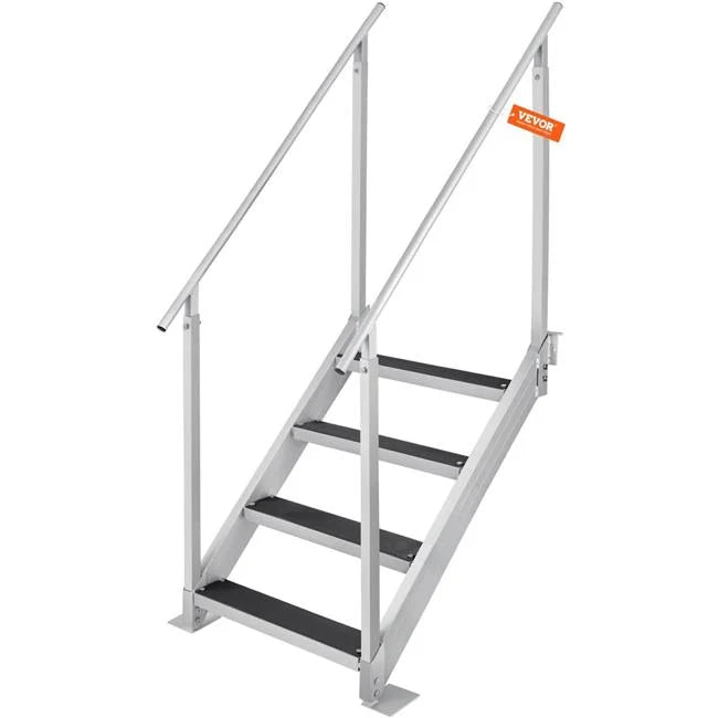 Vevor  Dock Sizetairs 30-38 in. Adjustable Height, 500 lbs Load Capacity Dock Ladder 4 Sizetep