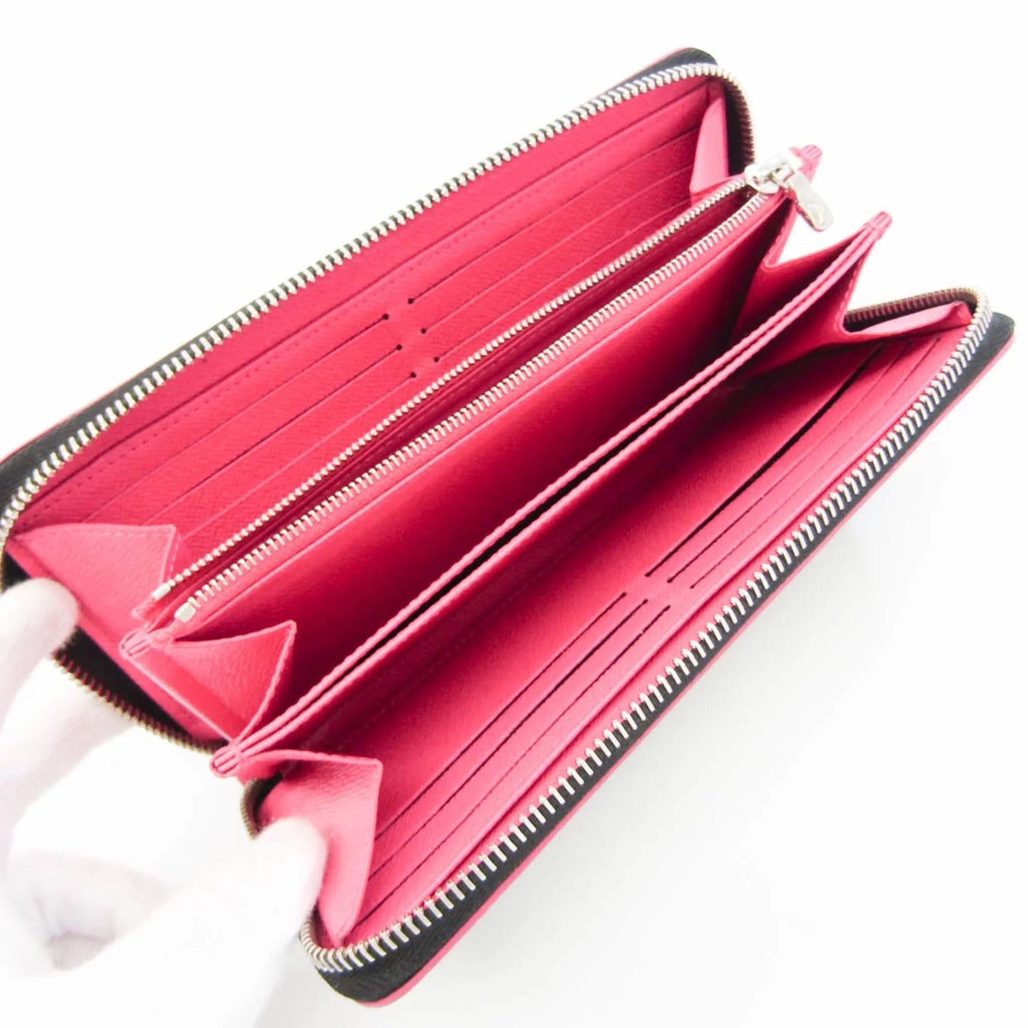 Pre-Owned Louis Vuitton Epi Zippy-wallet M64838 Women's Epi Leather Long Wallet (bi-fold) Hot Pink,Noir (Good)