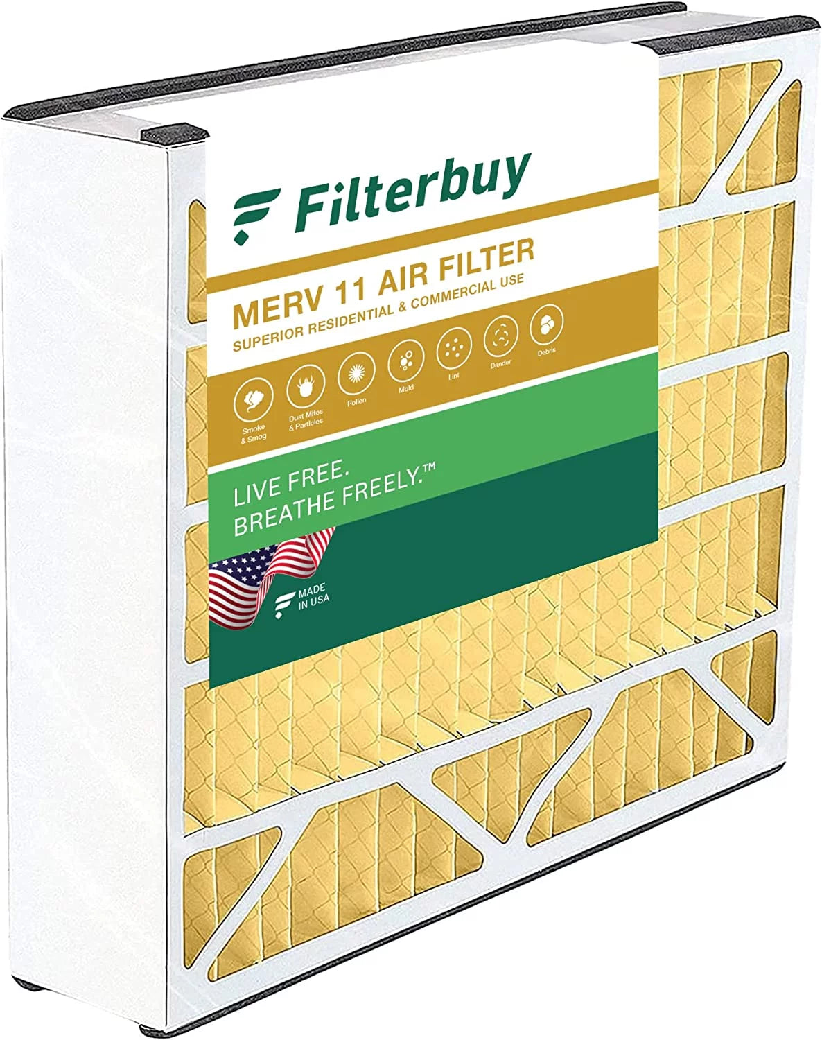 Filterbuy 20x25x5 MERV 11 Pleated HVAC AC Furnace Air Filters for Trion Air Bear, Generalaire, Sizekuttle, and Ultravation (1-Pack)