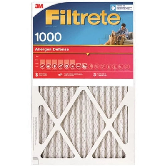 3M 9817-4 18" x 18" x 1" Red MPR 1000 Filtrete 3 Month Disposable Pleated Air Filter - Quantity of 4