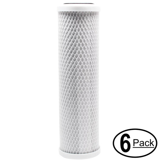 6-Pack Replacement for PurePro HRO-400 Activated Carbon Block Filter - Universal 10 inch Filter for PurePro 10" Light Commercial RO : HRO-400 - Denali Pure Brand