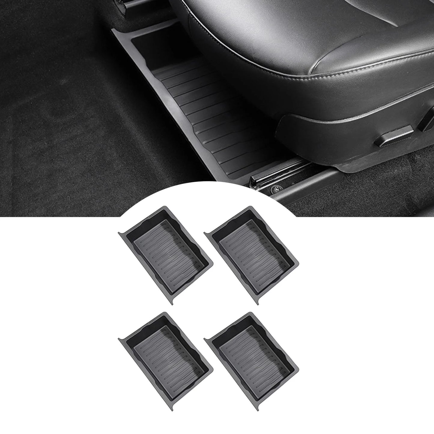 under Sizeeat Sizetorage Box Hidden Tray Durable Underseat Organizer Tray for Model Y