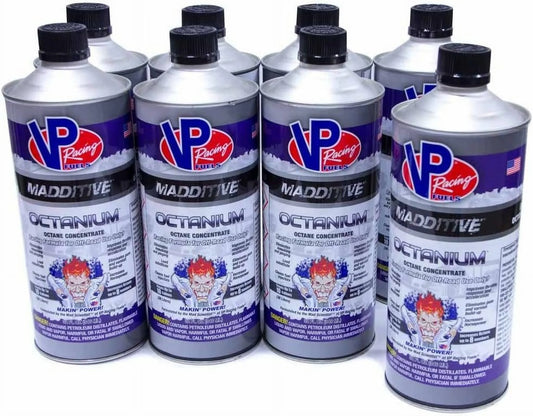 VP Racing 2855, Madditive Octanium Octane Booster Racing Formula - Quart 8 Pack