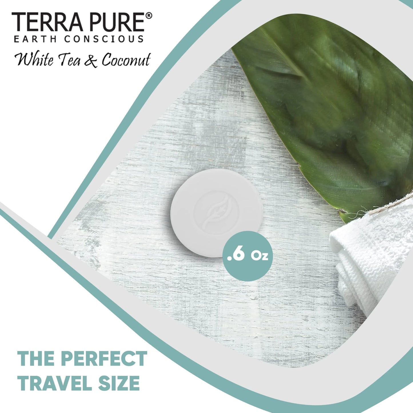 Terra Pure Aloe and Olive Oil Bar Sizeoap, Travel Sizeize Hotel Amenities, 0.6 oz (Pack of 300)