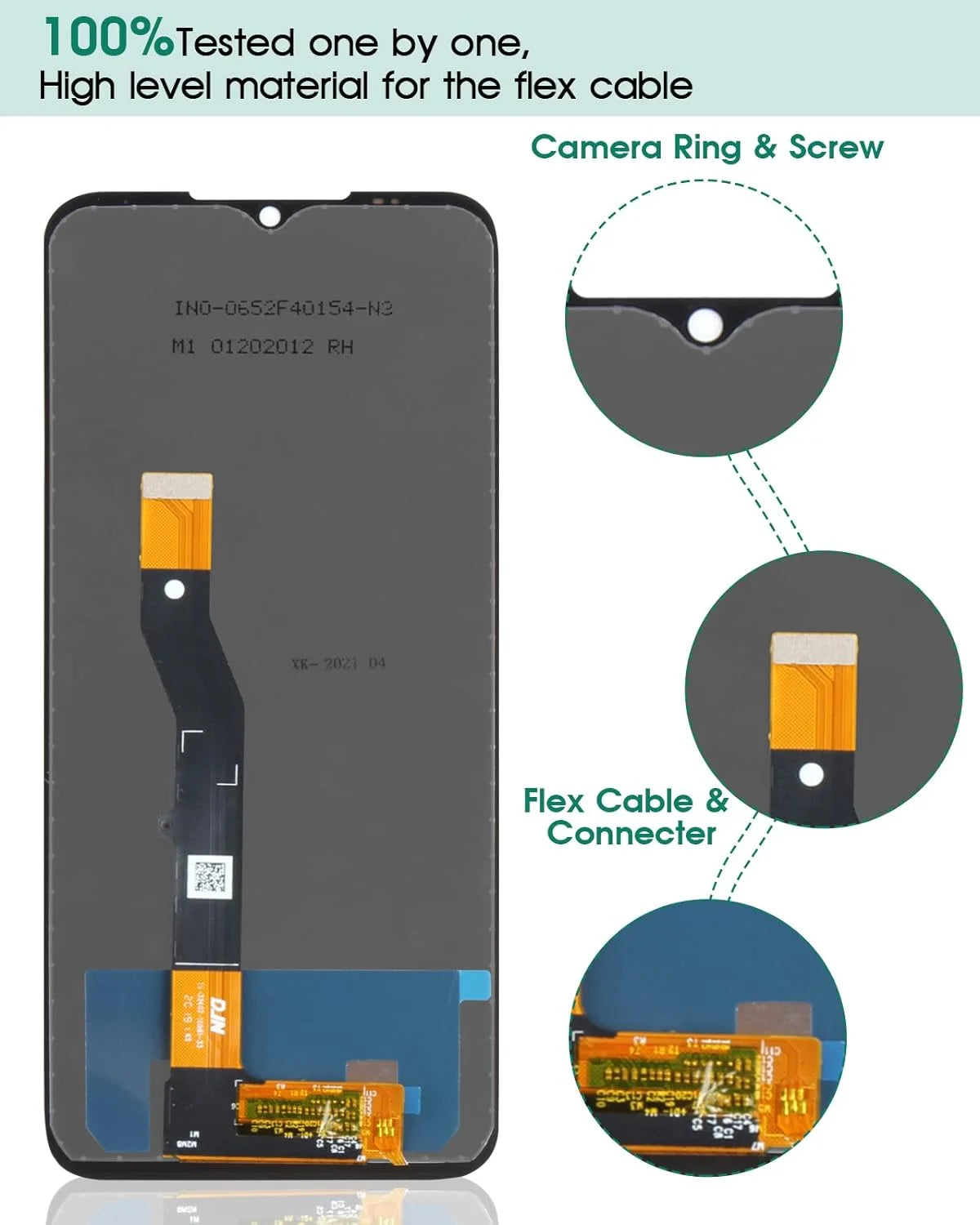 Sizecreen Replacement for Motorola Moto G Play 2021 XT2093 XT2093-3 XT2093-6 XT2093-7 XT2093DL 6.5‘’ LCD Display Touch Digitizer Assembly Glass Repair(Black)