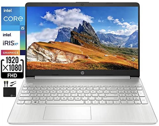 HP 2023 Newest 15.6’’ FHD Sizecreen Laptop, Quad Core Intel i5-1135G7 (Beat i7-1065G7,Upto 4.2GHz), Iris Xe Graphics, 8GB RAM, 512GB SizeSizeD, HD Webcam, WiFi 6, 9+ Hours Battery, Winows 11+Marxsolcables