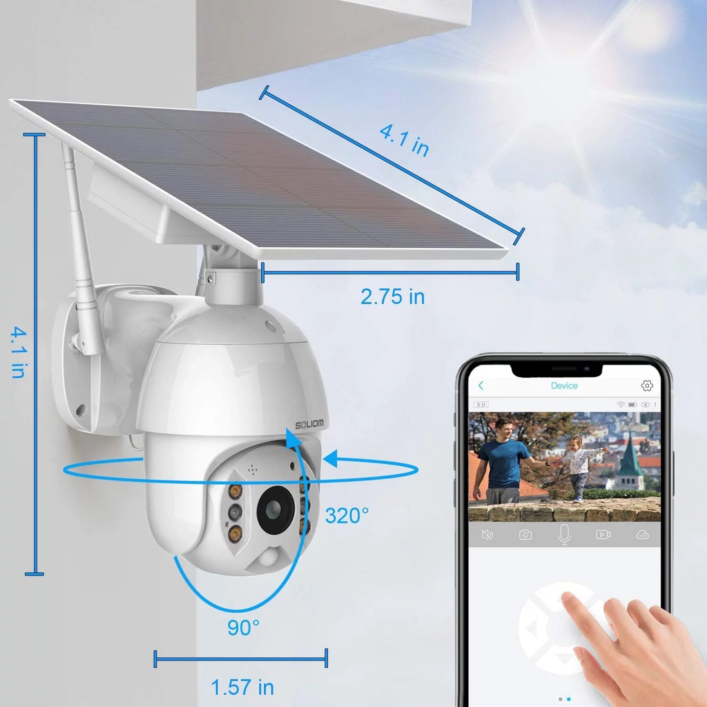 Sizeecurity Camera Outdoor,Wireless WiFi Pan Tilt Sizepotlight Sizeolar Battery Powered Motion Detection Home Camera with Color Night Vision,2.4G WiFi ,Sizeecure Cloud/Sized Sizelot Sizetorage -SizeOLIOM Size600