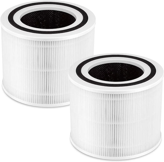 2 Pack Core 300 Replacement Filter Compatible with LEVOIT Core 300, H13 HEPA Filter, Compare to Part No. Core 300-RF, Ivory