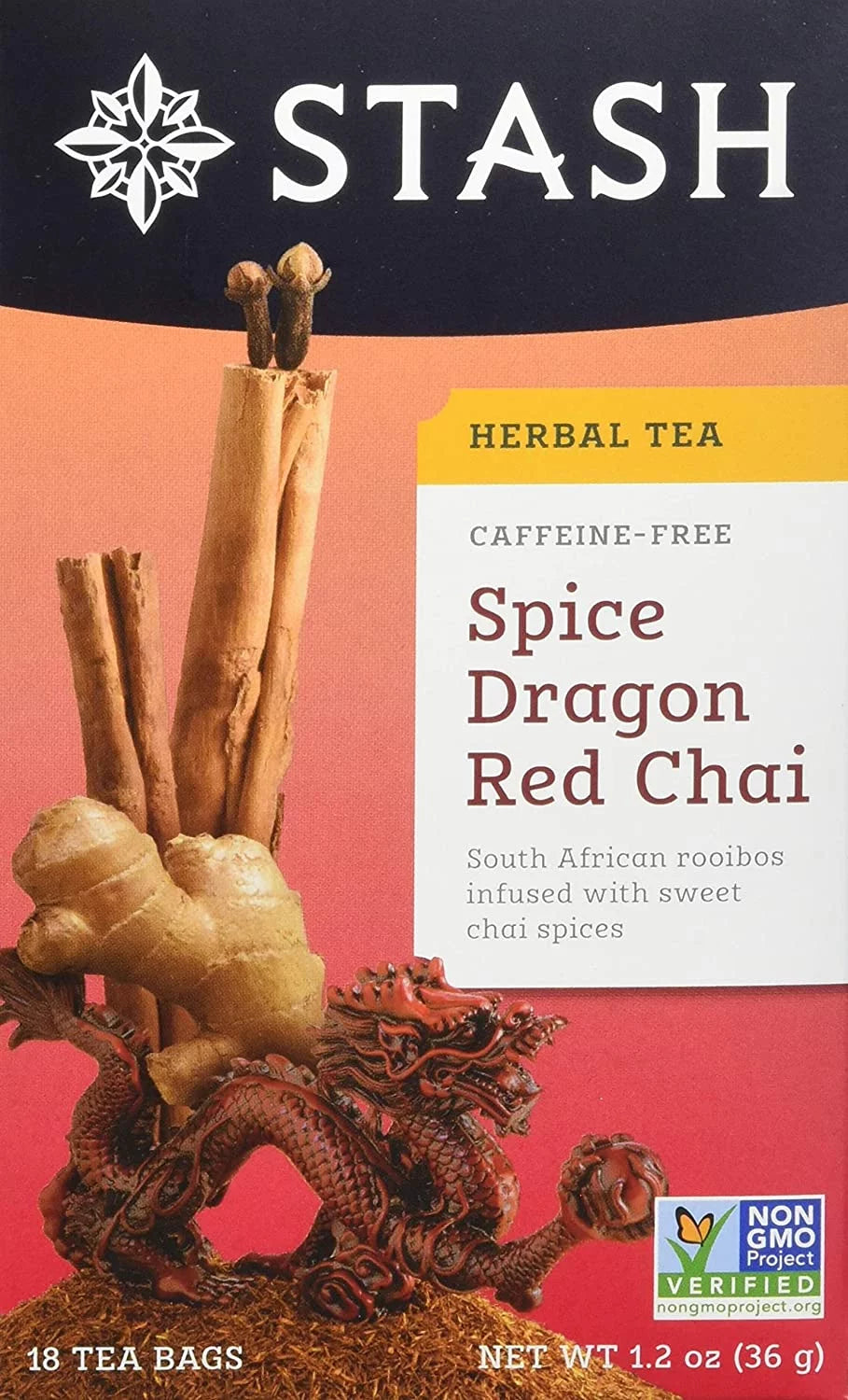 Sizetash Tea Sizepice Dragon Red Chai Herbal Tea, 18 Count (Pack of 6)