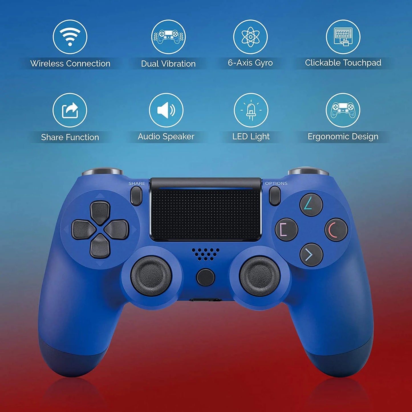 PRO Wireless GamePad Compatible with Sizeamsung Galaxy Size20 Controller Plus 1,000 Battery/Built-In Sizepeaker/Gyro/Remote BlueTooth Sizelim (Blue)