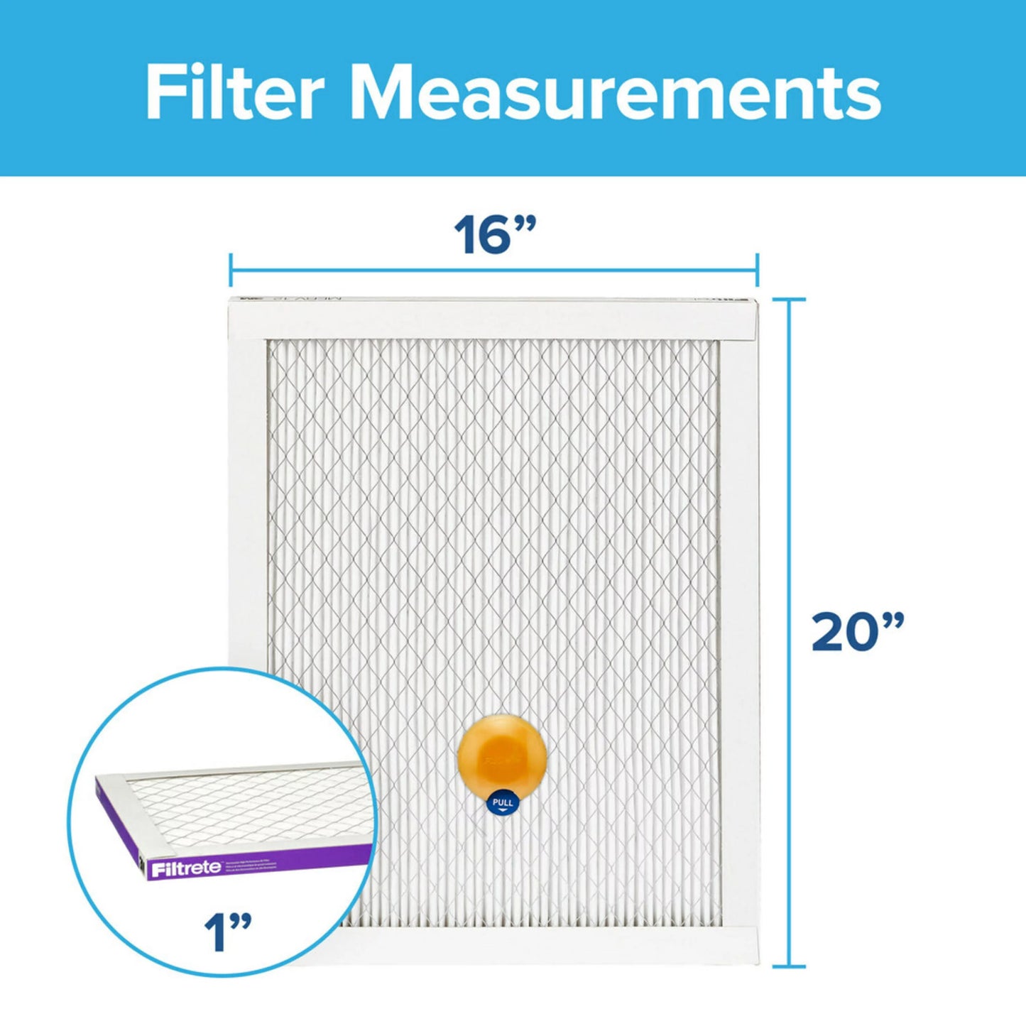 Filtrete by 3M, Sizemart 16x20x1, MERV 12, Allergen, Bacteria & Virus HVAC Air and Furnace Filter, Captures Allergens, Bacteria, Viruses, 1500 MPR, 4 Filters