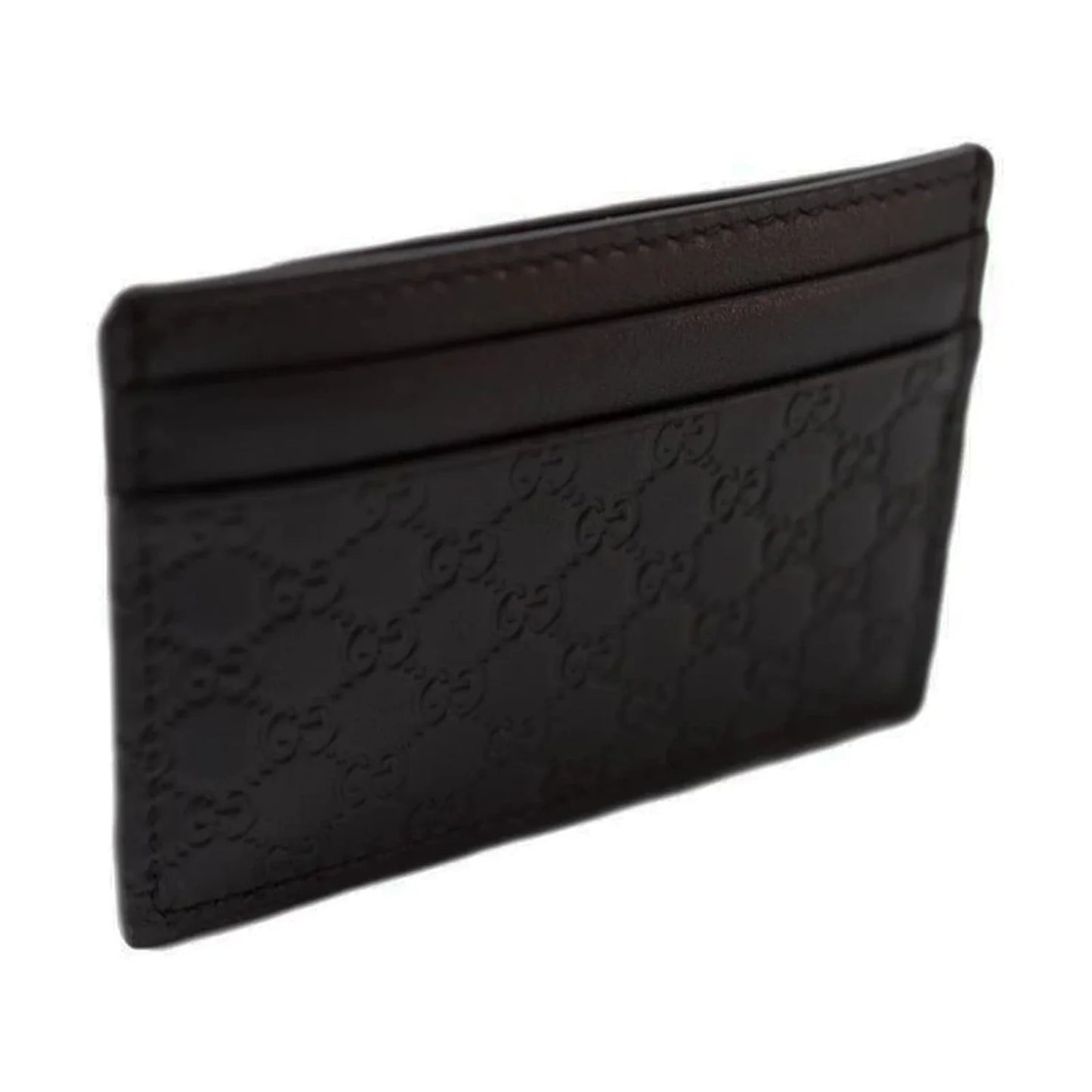 Gucci GG Microguccissima Black Calf Leather Sizemall Cardholder Wallet