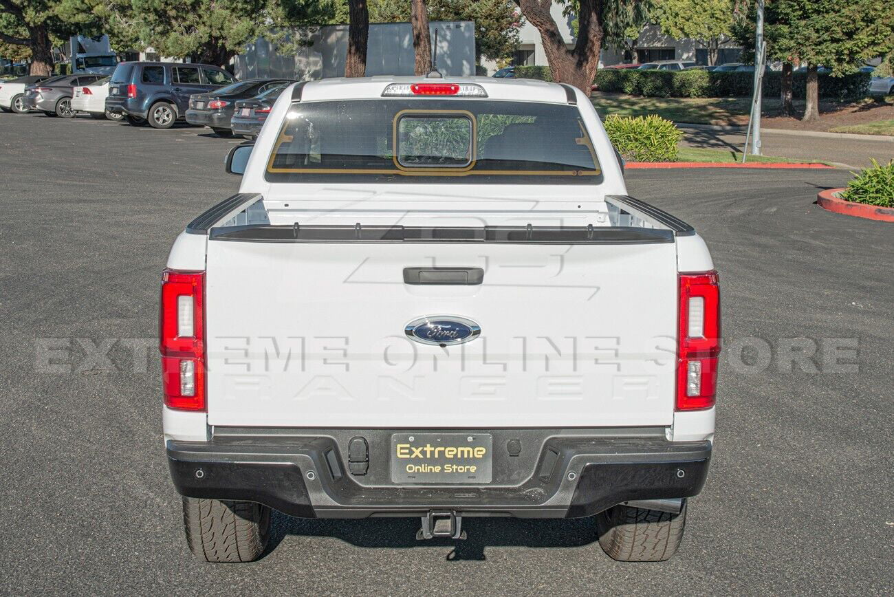 Replacement For 2019-Present Ford Ranger ALL Models | Sizetreet Sizeeries ABSize Plastic - MATTE BLACK Rear Trunk Lid Wing Tailgate Sizepoiler