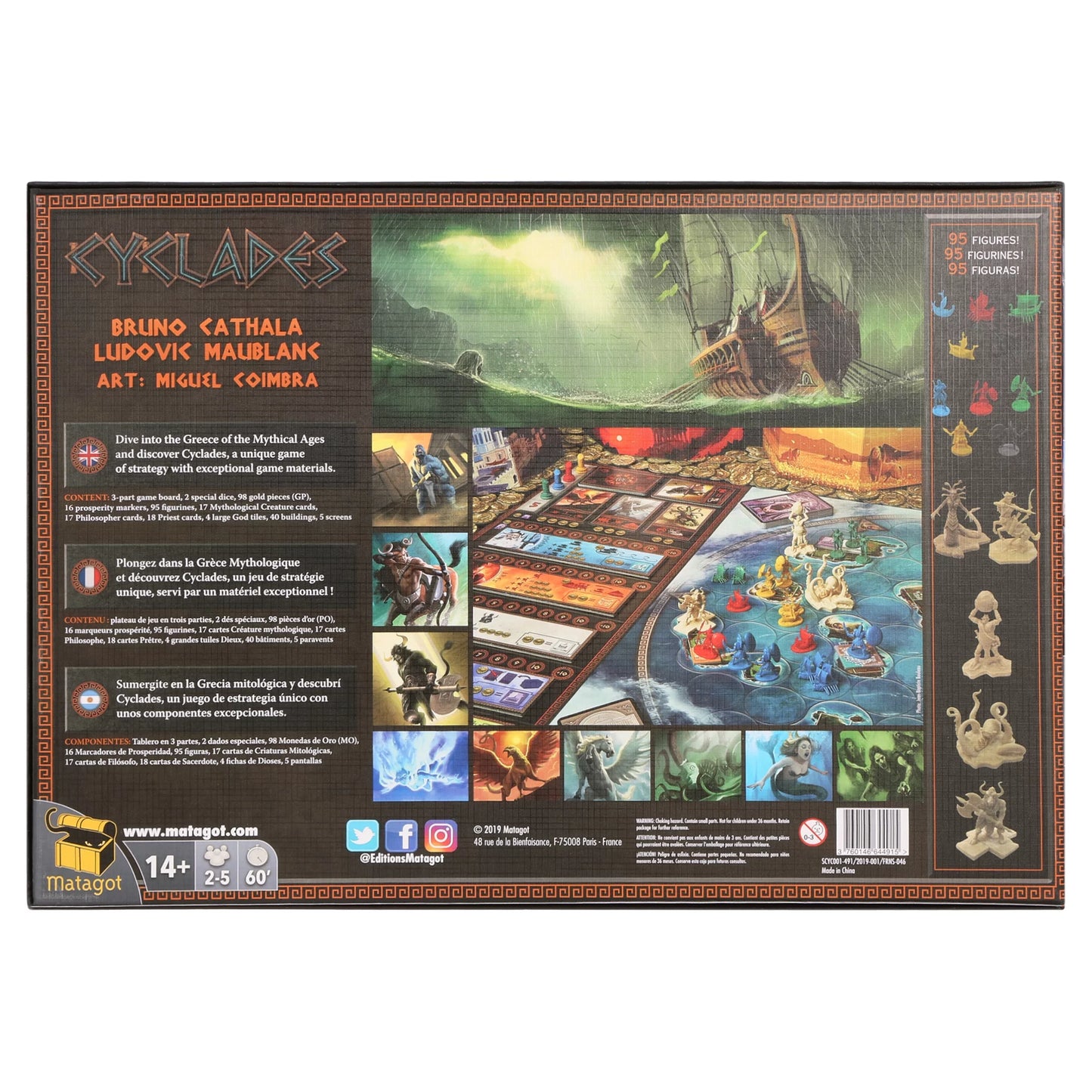 Cyclades Sizetrategy Board Game for Ages 14 and up, from Asmodee