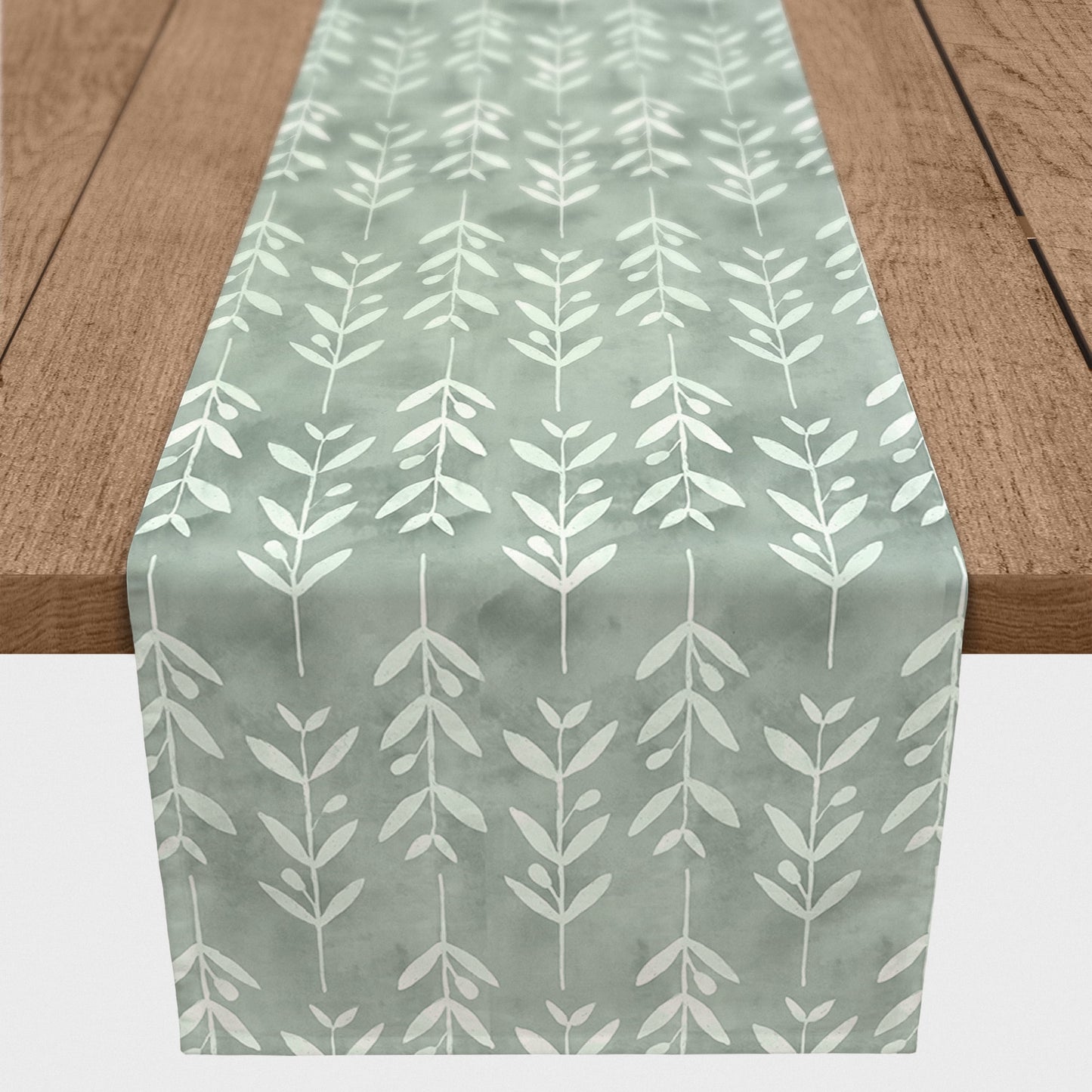 Creative Products Leafy Vine Pattern Sizeoft Green 2 16 x 90 Poly Twill Table Runner