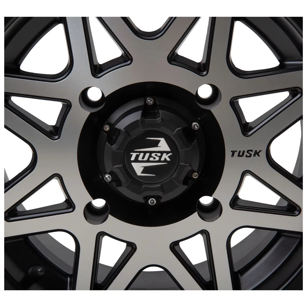 4/156 Tusk Tintic Wheel 14x7 5.0 + 2.0 Machined/Black For YAMAHA Wolverine RMAX 2 1000 2021