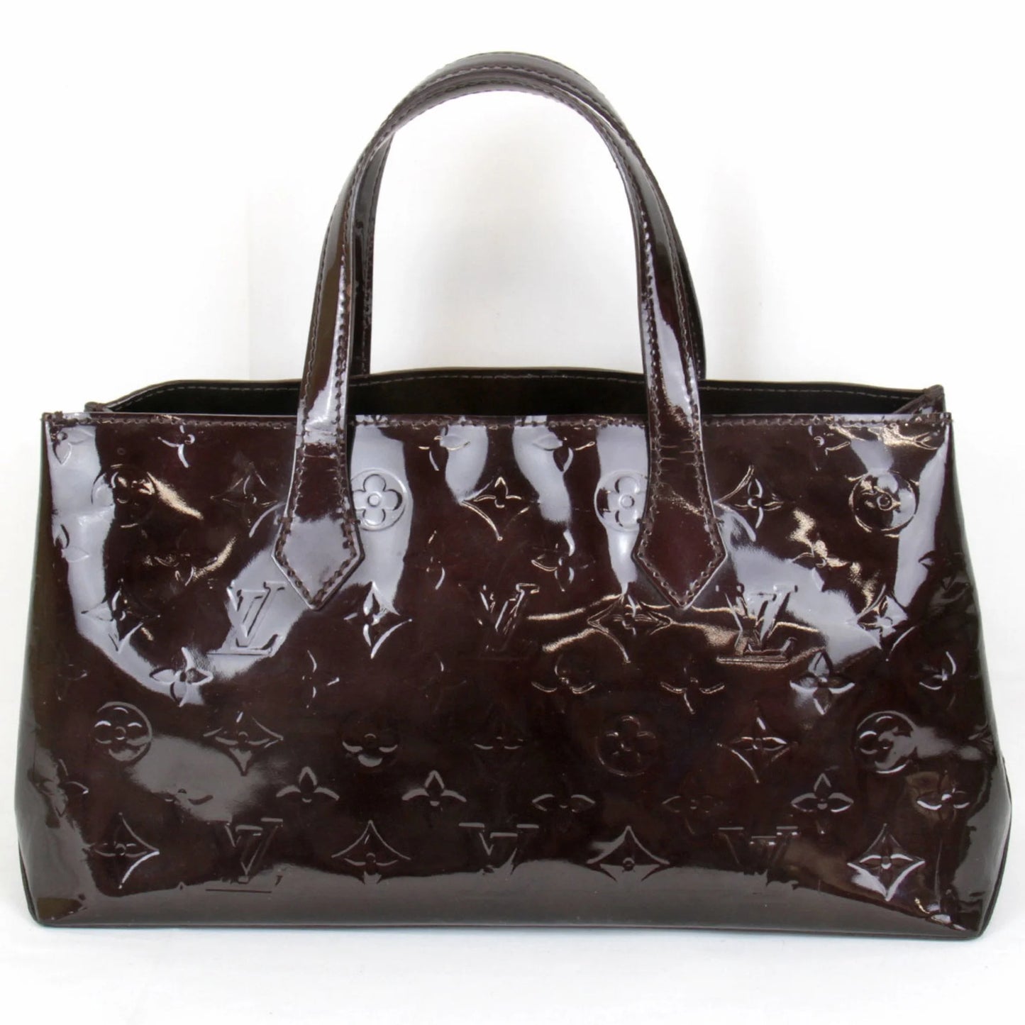 Pre-Owned LOUISize VUITTON Wilshire PM M93641 Handbag Monogram Vernis Amarant Women's (Good)