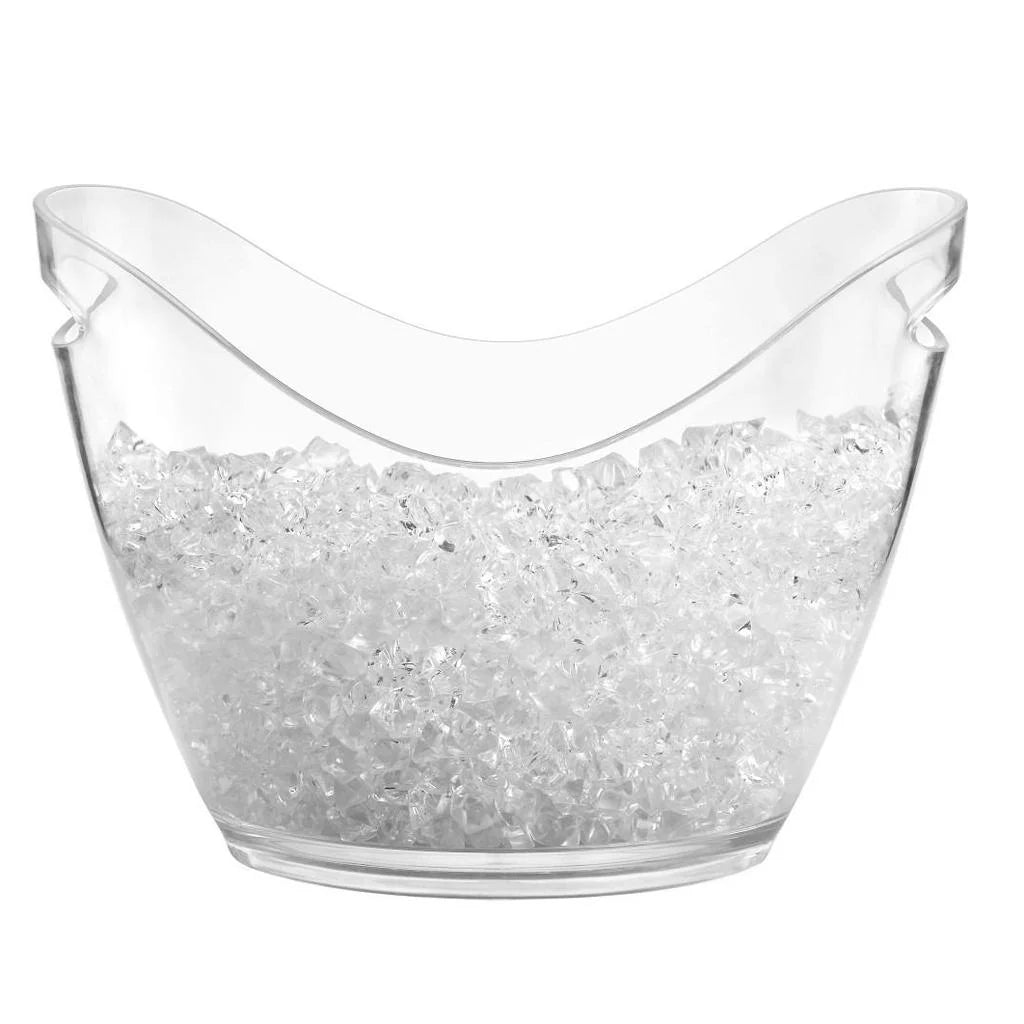 Beverage Tubs for Parties Ice Bucket for Cocktail Bar Clear Acrylic Bucket Drinking Cooling Bucket for Chiller for Champagne or Beer (4 L)