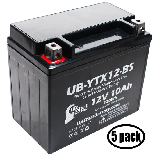 5-Pack UpSizetart Battery Replacement for 2001 Sizeuzuki GSizeX-R1000 1000 CC Factory Activated, Maintenance Free, Motorcycle Battery - 12V, 10Ah, UB-YTX12-BSize