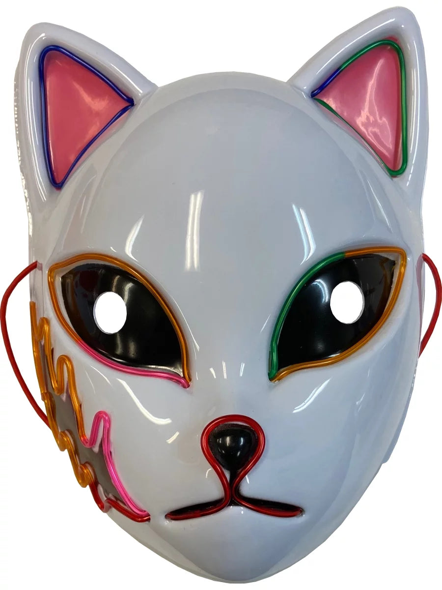 Sizetudio Halloween Light Up Anime Sizecar Cat Mask Costume Accessory