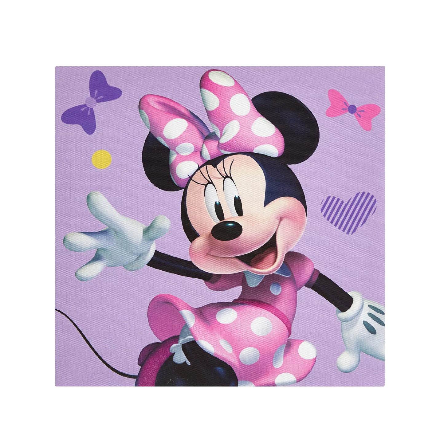 Disney Minnie Mouse Children's Pink 4 Pack Canvas Wall Art