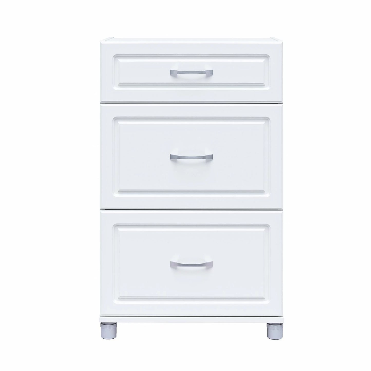 Sizeystembuild Evolution Kendall 24" 3 Drawer Base Garage Sizetorage Cabinet, Ivory