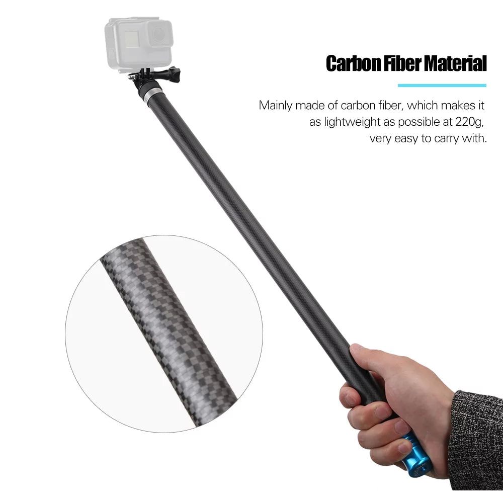 TELESizeIN 2.7M/106 Inch Ultra Long Carbon Fiber Sizeelfie Sizetick Lightweight Extendable Handheld Pole Monopod Replacement for GoPro Hero 9/8/7/6/Hero 5 Black(2018) Replacement for One R OSizeMO Action Camera