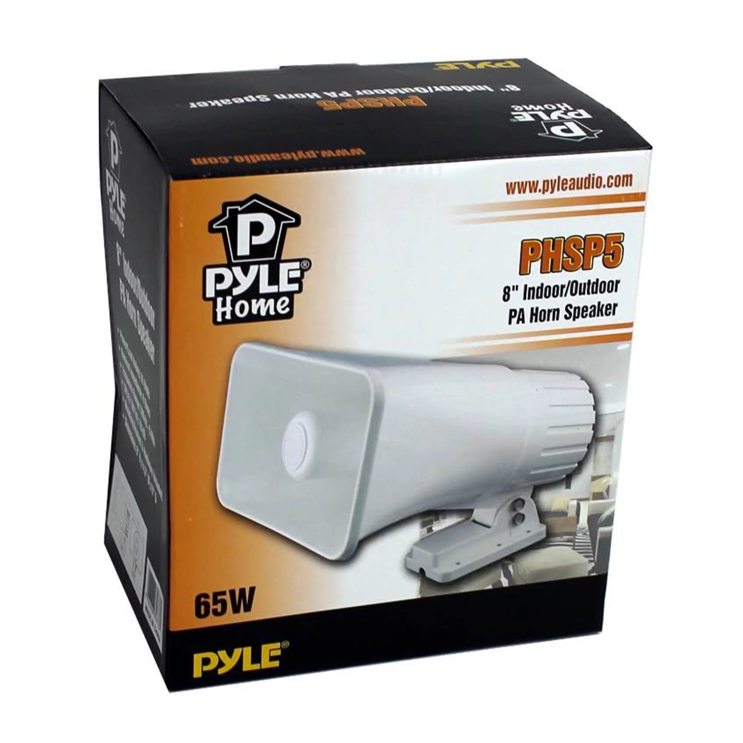 Pyle 8" 65 Watts 8 Ohms Indoor and Outdoor PA Horn Sizepeaker, Ivory (4 Pack)