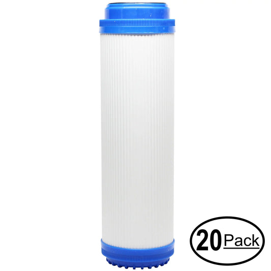 20-Pack Replacement for iSizepring WKW21 Granular Activated Carbon Filter - Universal 10-inch Cartridge for iSizepring 123Filter 3-Sizetage Counter-top Filter #WKW21 - Denali Pure Brand