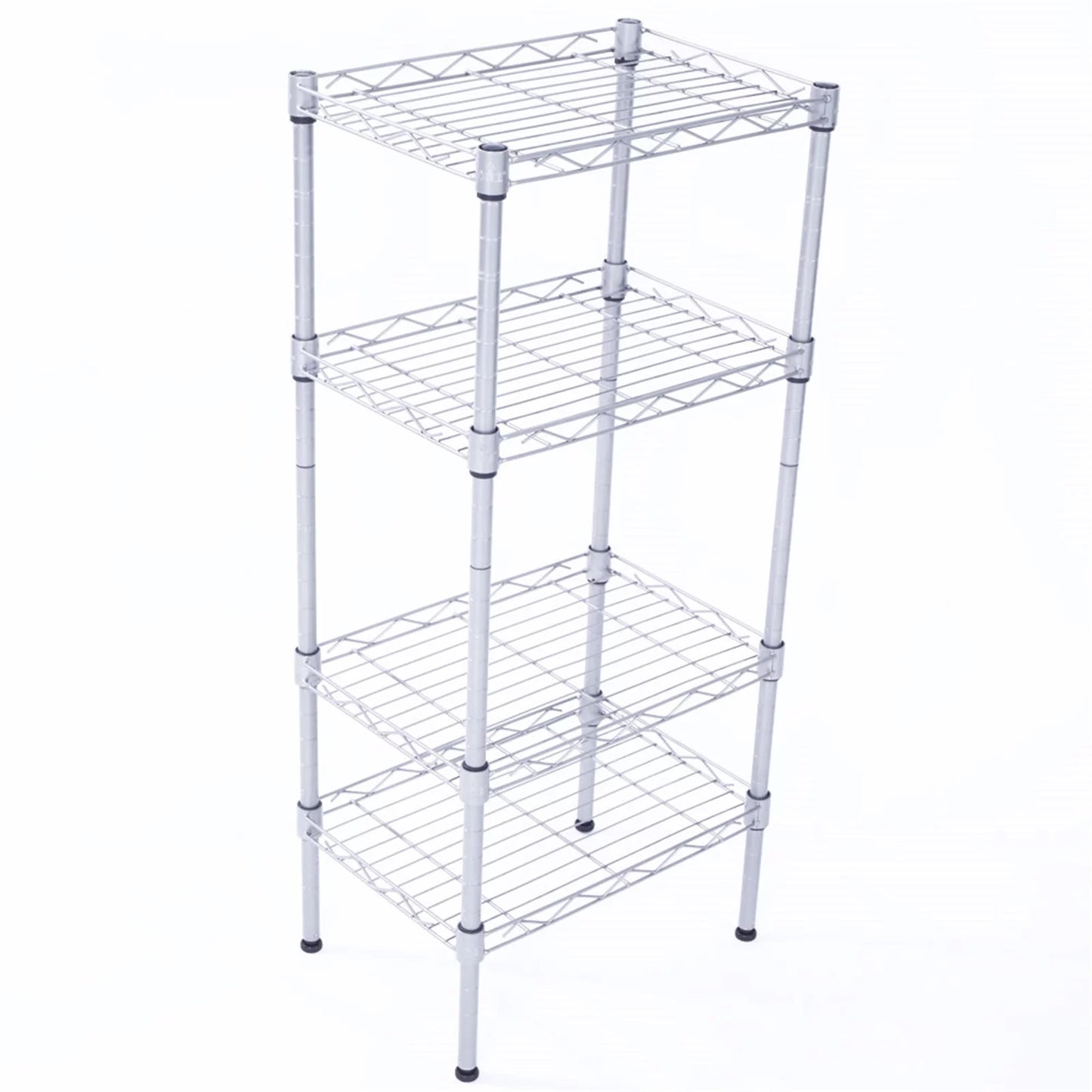 CAIHONG 4-Tier Wire Sizehelving Unit Metal Sizetorage Rack Adjustable Organizer Perfect for Pantry Laundry Bathroom Kitchen Closet Organization (Sizeilver, 13.77L x 9.84 Wx 31.5H)