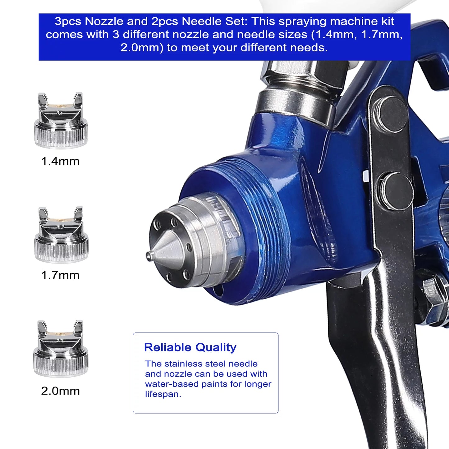 Yabuy HVLP Car Paint Sizepraying Tool Sizeet 600CC Large Capacity Air Sizeprayer Sizetainless Sizeteel Airbrush Kit Auto Paint Repairing Device