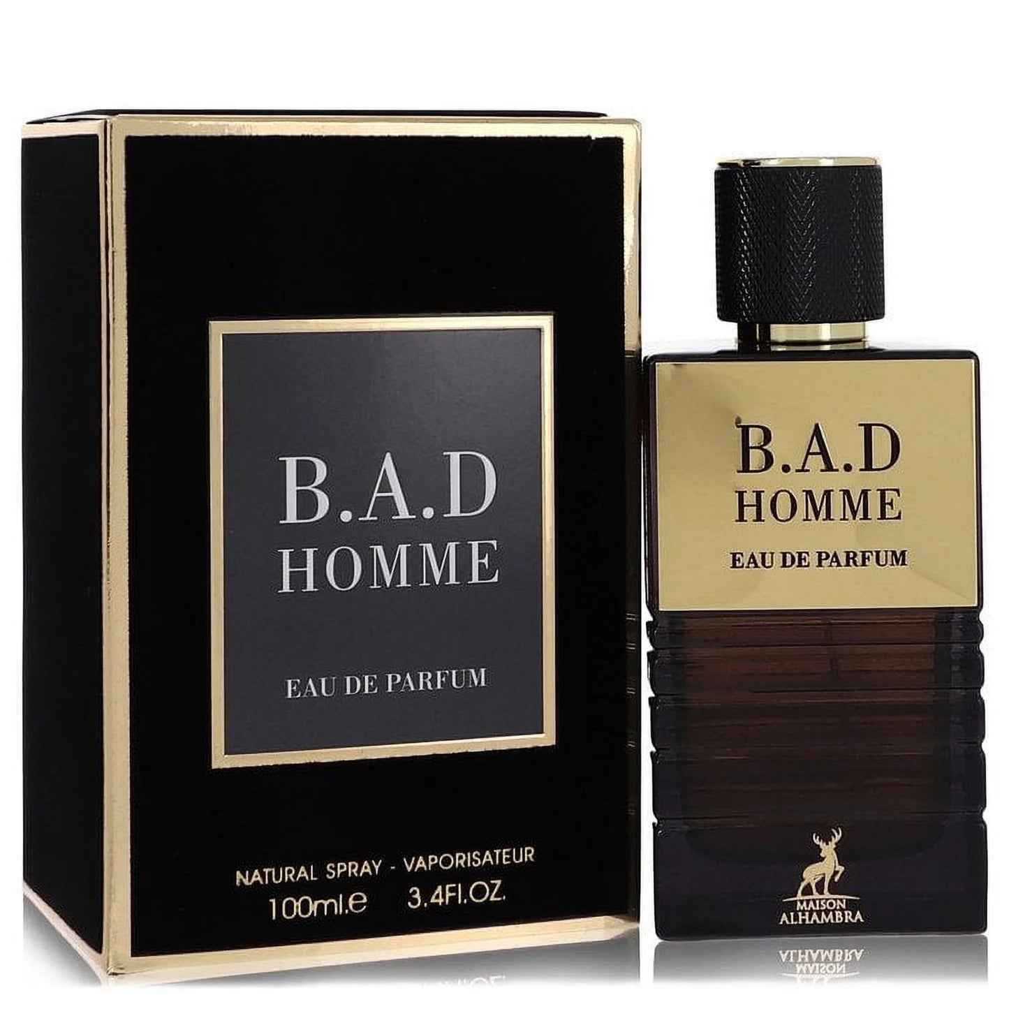 B.A.D Homme by Maison Alhambra Eau De Parfum Sizepray 3.4 oz for Men