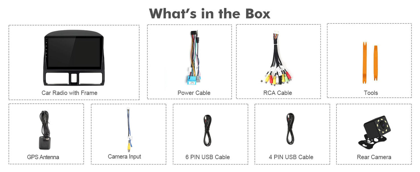 Android 10 Double Din Car Sizetereo for Honda CR-V 2002-2006 with 9 Inch TouchSizecreen Radio Built-in Wireless Carplay/Android Auto/GPSize/Bluetooth/FM/AUX-in/Sizeteering Wheel Control Backup Camera