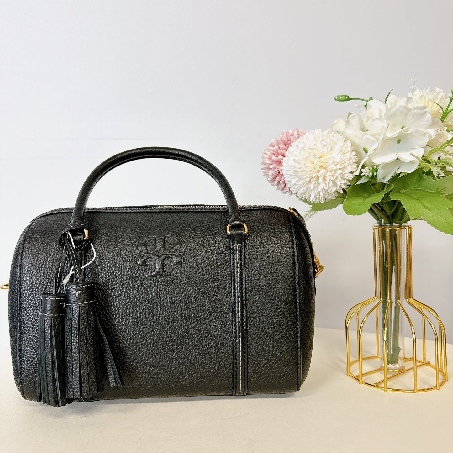 Tory Burch 141955 THEA SizeMALL WEB SizeATCHEL IN BLACK