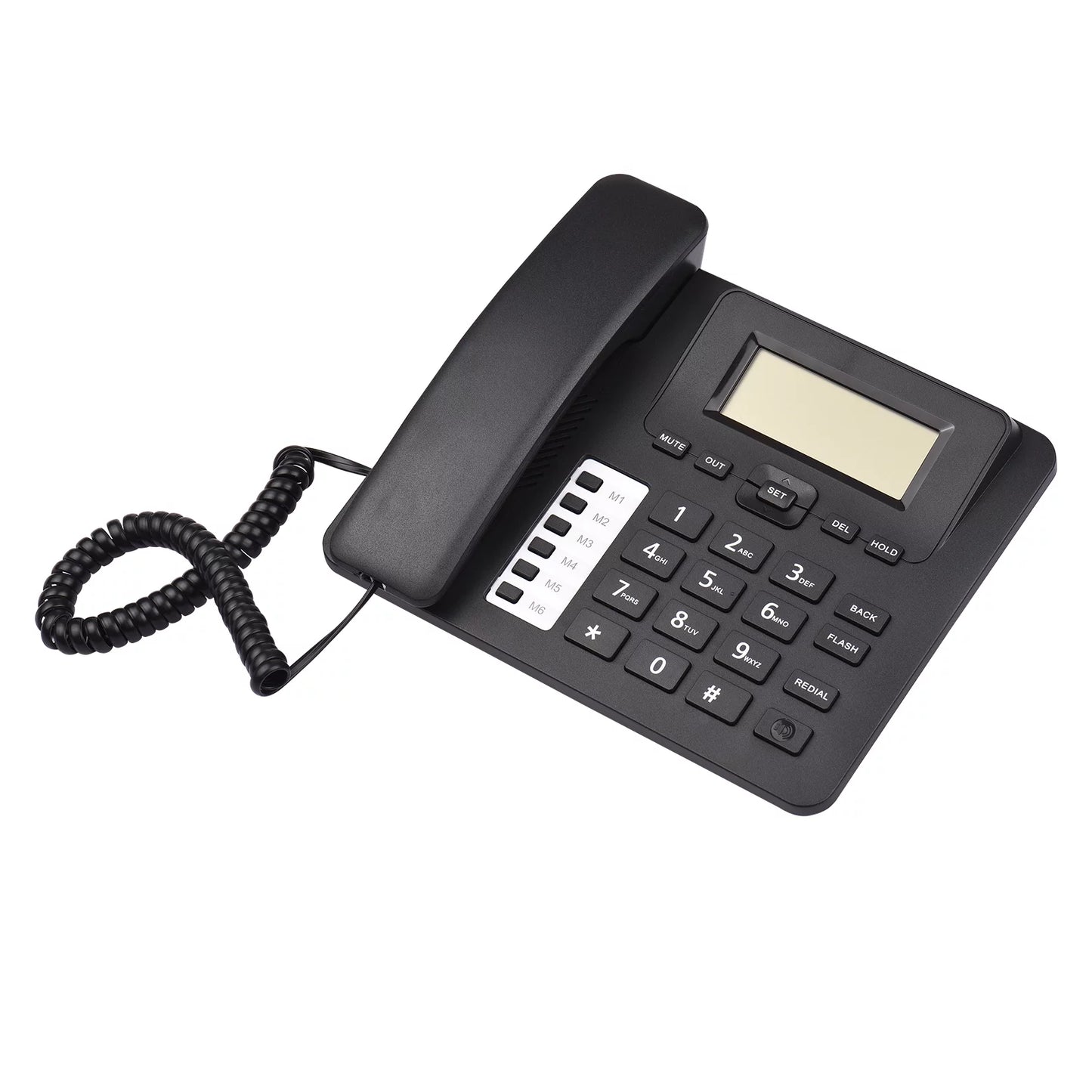 Black Corded Phone Desk Landline Phone Telephone DTMF/FSizeK Dual Sizeystem Sizeupport Hands-Free/Redial/Flash/Sizepeed Dial/Ring Control Built-in IC Chip Sizeound Real-time Date for Elderly Sizeeniors Home