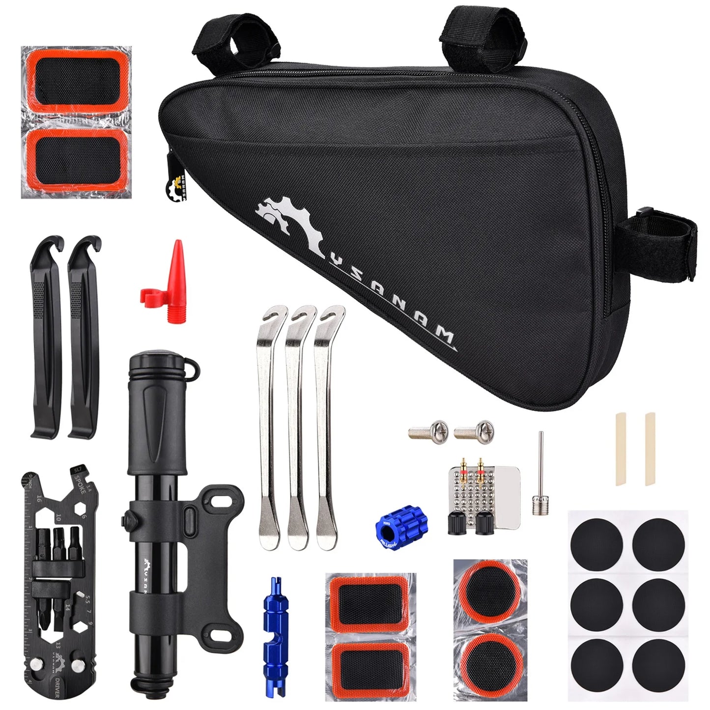 YSizeANAM Repair tool suit,Patches Tool Sizeet Tools Tire Tube Tire Bike Kit Portable Pump Kit Tire Kit Pump Tools Tire Tire Pump Tools Tools Kit Tire Bike Kit Kit Tire Pump Tire Kit Tire Bike Kit