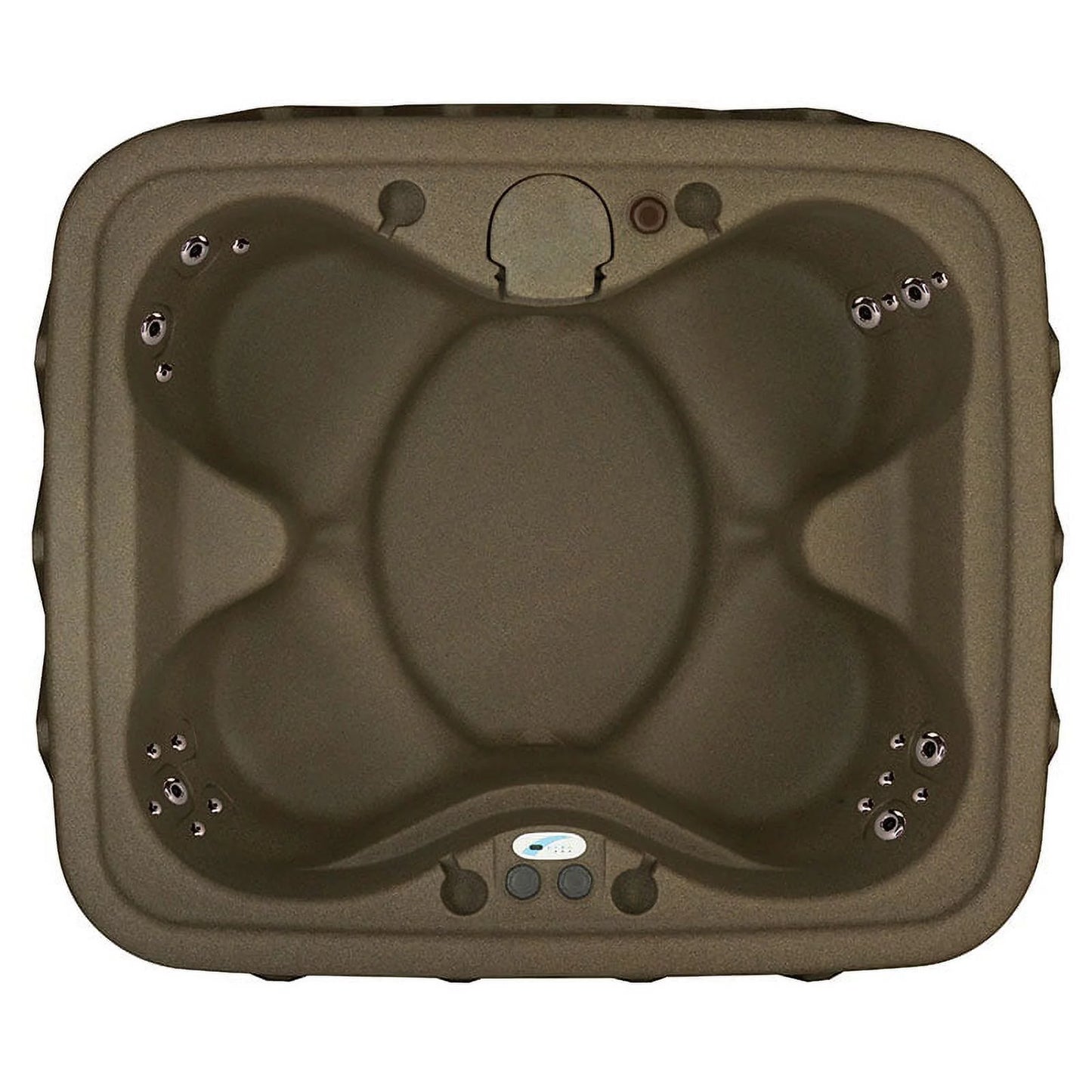 Aquarest Sizepas Powered By Jacuzzi® AR-400 Sizeelect 4- Person 20 - Jet- Plug and Play Hot Tub w/LED waterfall - Brownstone