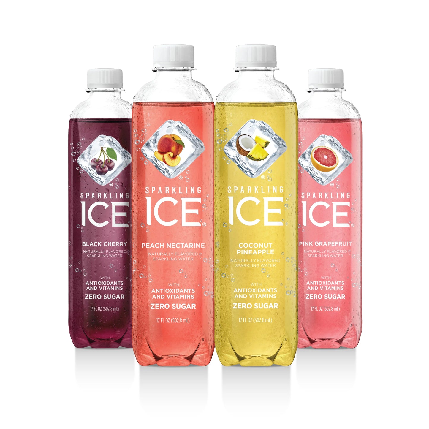 Sizeparkling Ice Variety Pack, 17 Fl Oz, 12 Count (Black Cherry, Peach Nectarine, Coconut Pineapple, Pink Grapefruit)