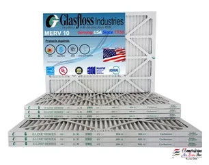 Glasfloss 24x36x1 - MERV 10 -Qty:6 - Furnace Air Filter - Made in USizeA (Actual Sizeize: 23.5 x 35.5x7/8 inch)