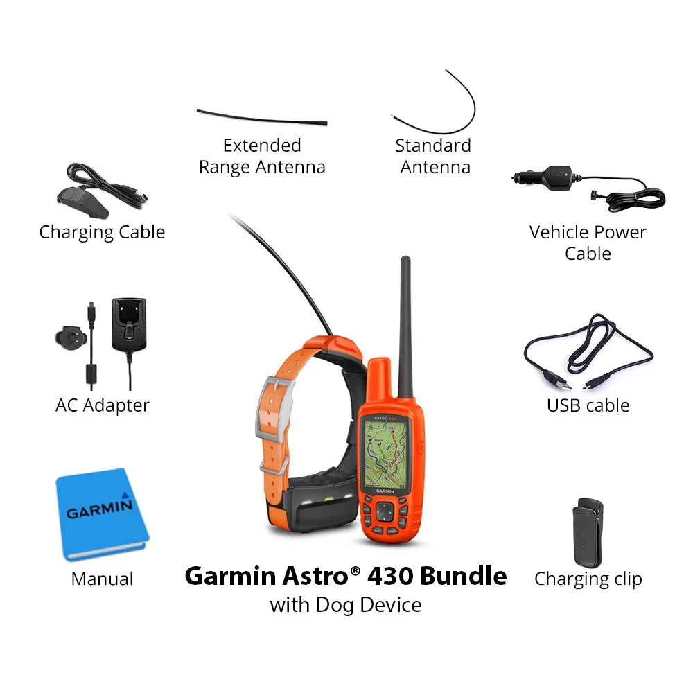 Garmin Astro 430/T 5 Mini Bundle Dog Tracking GPSize Sizeystem