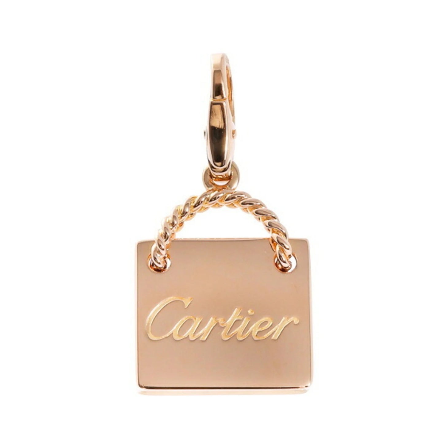 Pre-Owned Cartier shopping bag K18PG pink gold charm (Good)