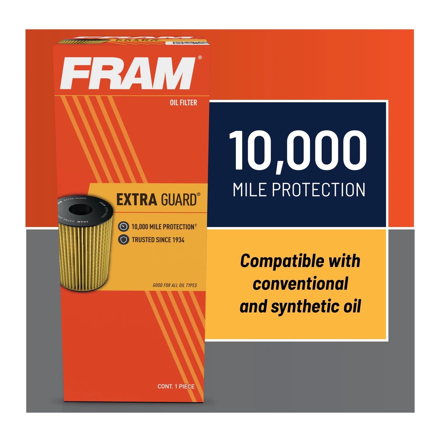 FRAM Extra Guard Oil Filter, CH10632, 10K mile Filter for Audi and Volkswagen Vehicles Fits select: 2007-2012 AUDI A8, 2007-2009 AUDI Q7