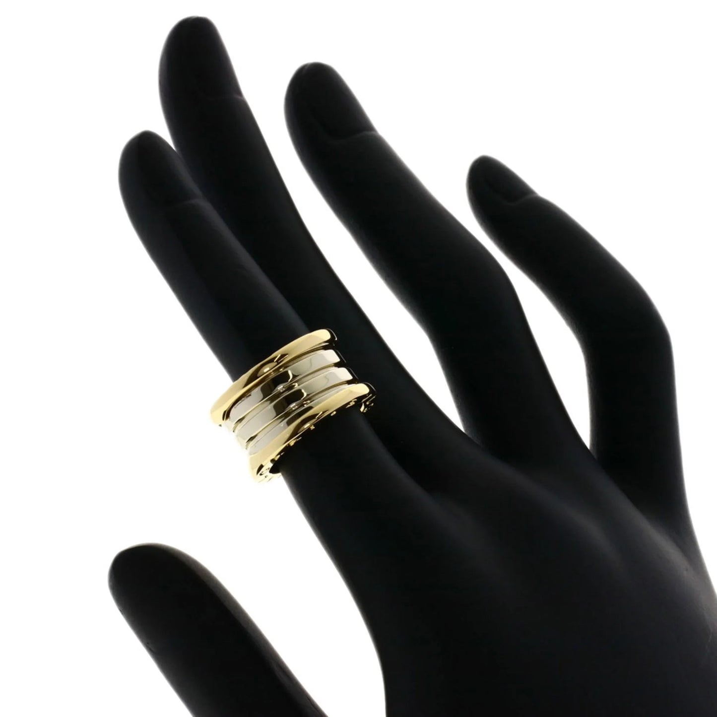 Pre-Owned Bvlgari B-zero1 4 Band M Ginza Limited #47 Ring K18 Yellow Gold/K18WG Women's BVLGARI (Good)